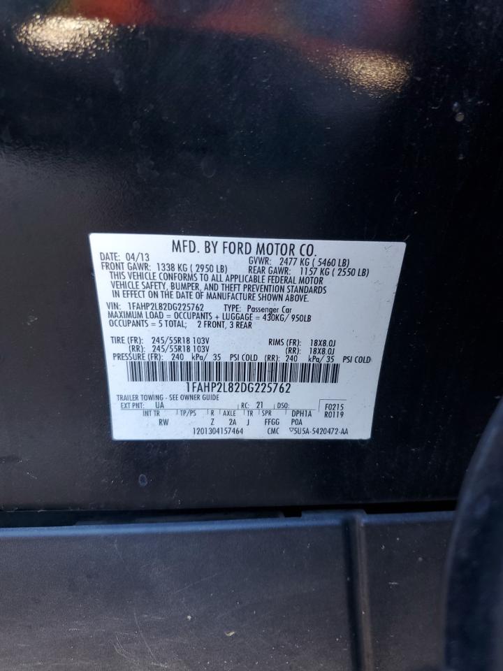 2013 Ford Taurus Police Interceptor VIN: 1FAHP2L82DG225762 Lot: 90993755