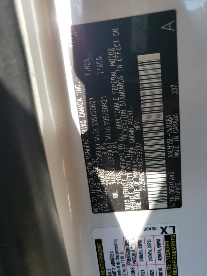 2024 Lexus Rx 350H Base VIN: 2T2BBMCA2RC029092 Lot: 85159065