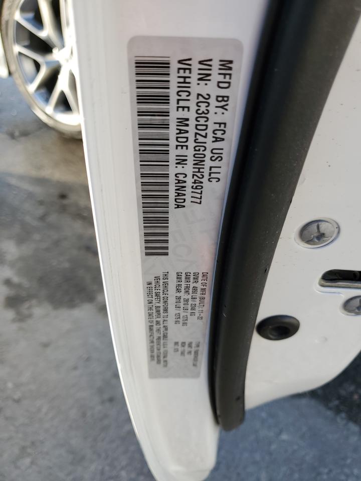 2022 Dodge Challenger Gt VIN: 2C3CDZJG0NH249777 Lot: 90111835