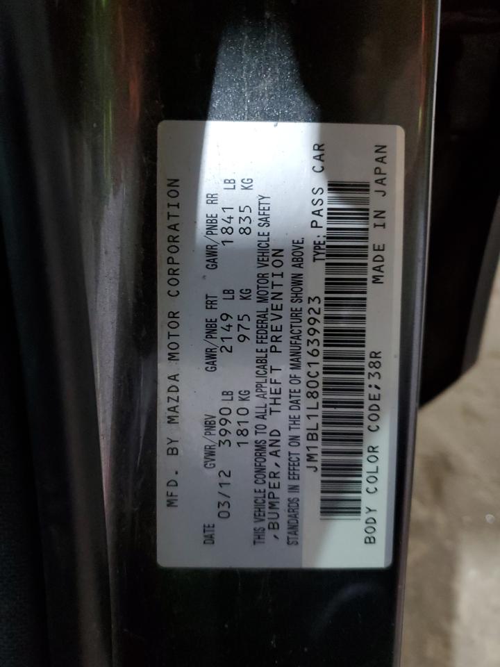 2012 Mazda 3 I VIN: JM1BL1L80C1639923 Lot: 90608185