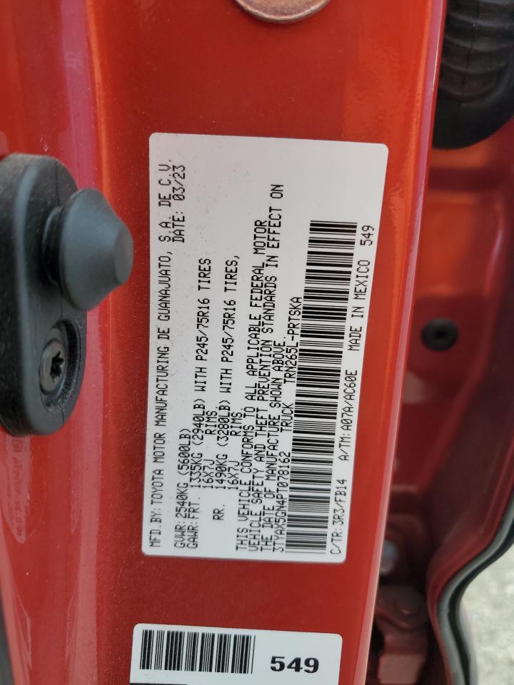 2023 Toyota Tacoma Double Cab VIN: 3TYAX5GN4PT078162 Lot: 82652595