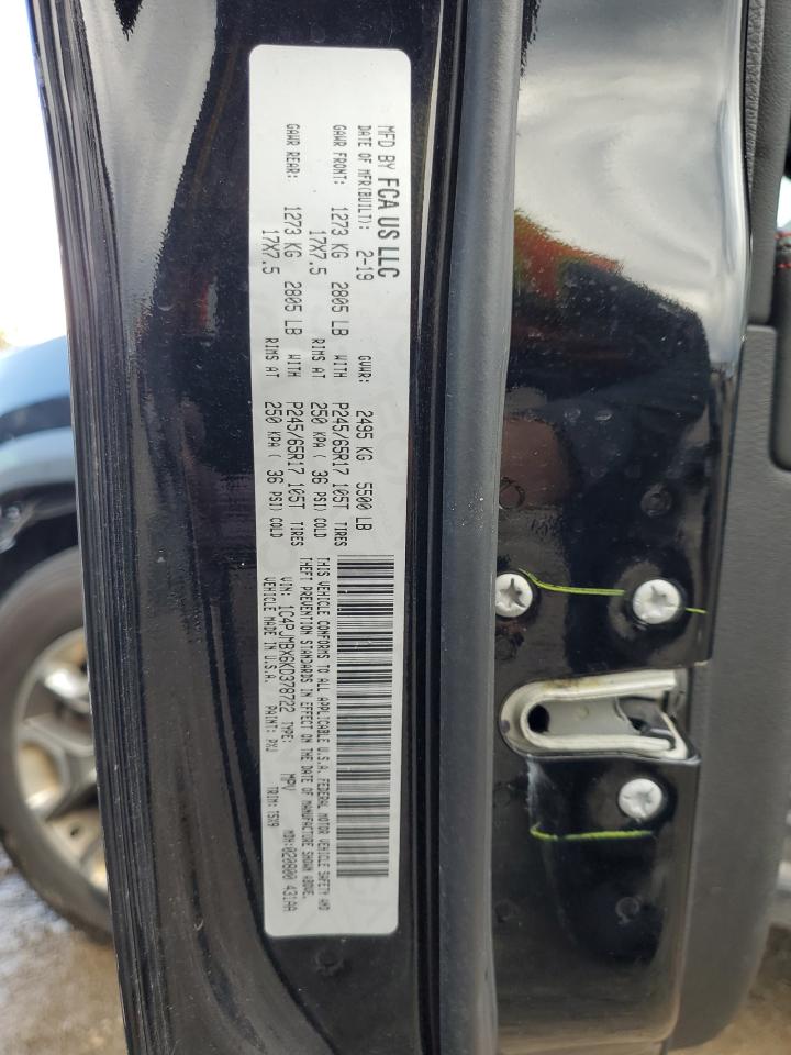 2019 Jeep Cherokee Trailhawk VIN: 1C4PJMBX6KD378722 Lot: 82574875