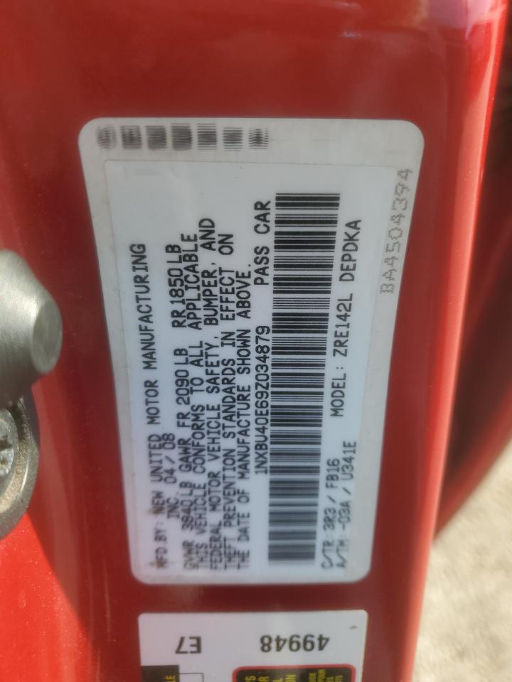 2009 Toyota Corolla Base VIN: 1NXBU40E69Z034879 Lot: 82294385