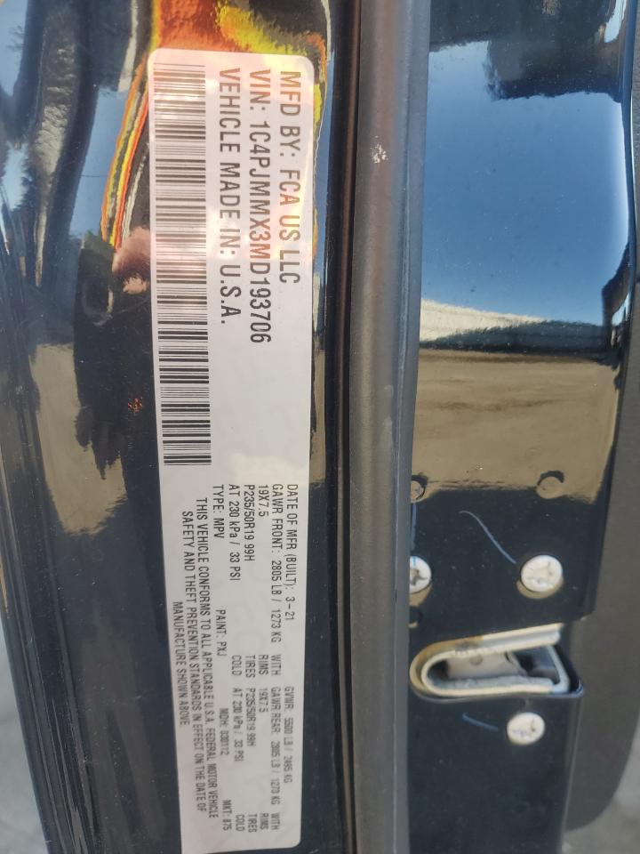 2021 Jeep Cherokee Latitude Lux VIN: 1C4PJMMX3MD193706 Lot: 86845875