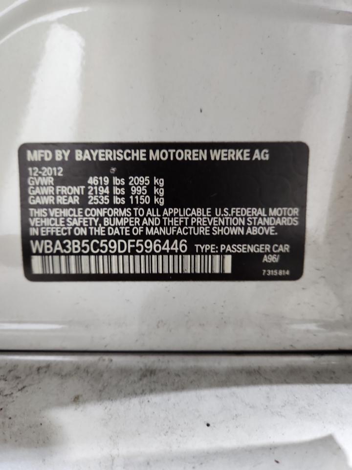 2013 BMW 328 Xi Sulev VIN: WBA3B5C59DF596446 Lot: 86795065
