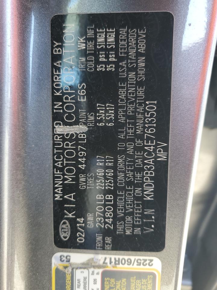 2014 Kia Sportage Base VIN: KNDPB3AC4E7613501 Lot: 84952005