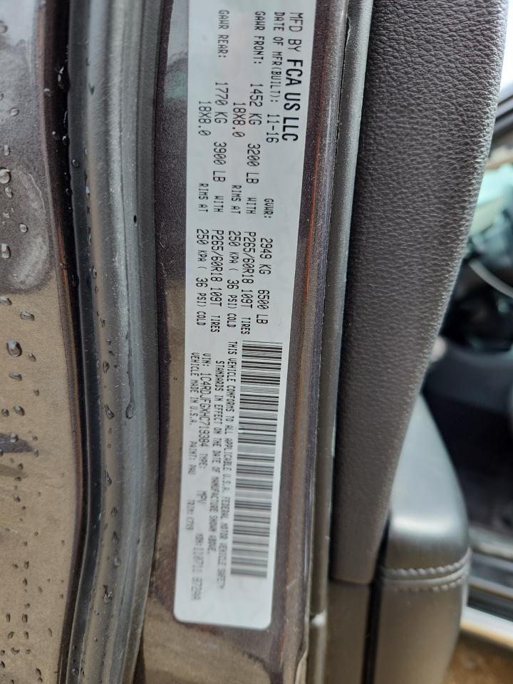 2017 Dodge Durango Sxt VIN: 1C4RDHAG0HC956465 Lot: 85197925