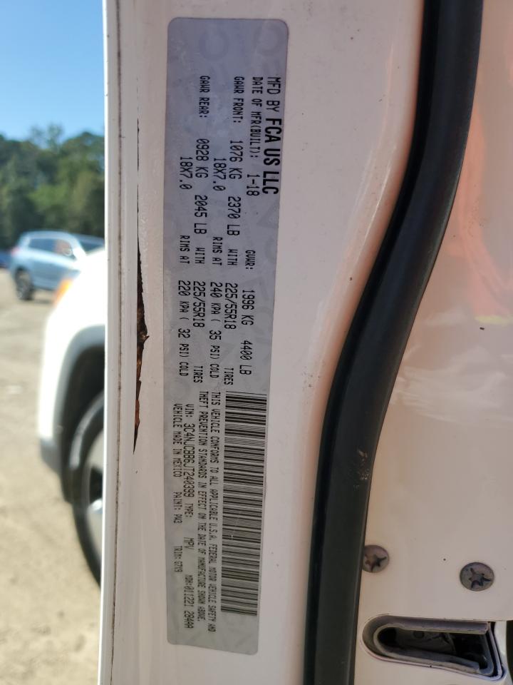 2018 Jeep Compass Latitude VIN: 3C4NJCBB6JT240399 Lot: 82412205