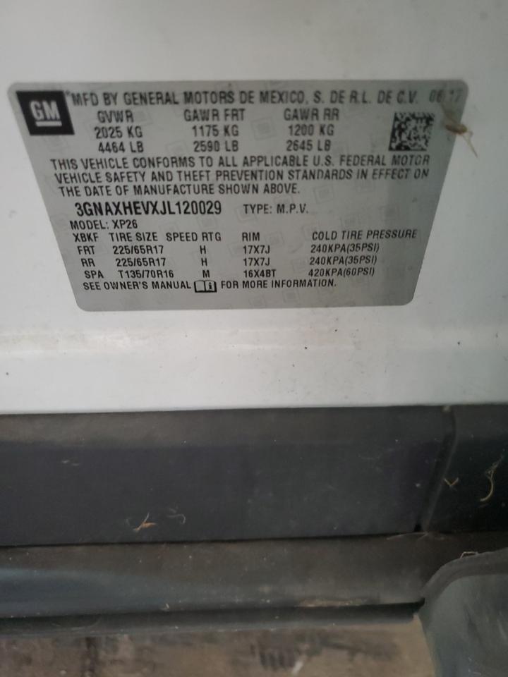 2018 Chevrolet Equinox Ls VIN: 3GNAXHEVXJL120029 Lot: 85313265