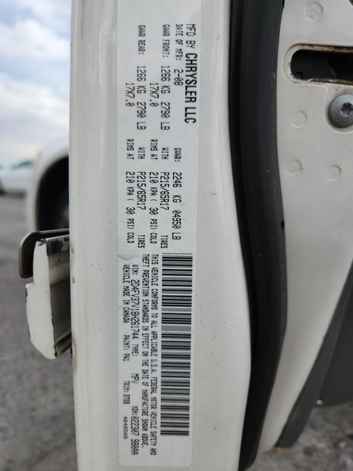 2008 Dodge Magnum Sxt VIN: 2D4FV37V18H261744 Lot: 89565765