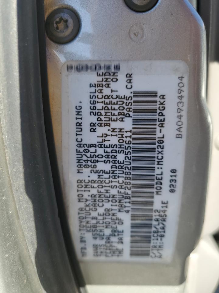 2002 Toyota Avalon Xl VIN: 4T1BF28B82U255611 Lot: 90062805