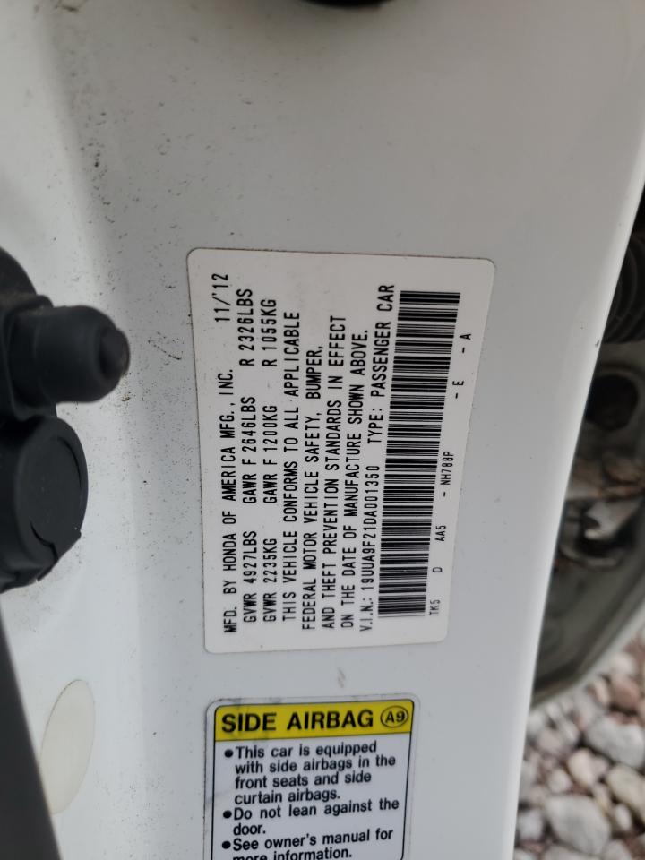 2013 Acura Tl VIN: 19UUA9F21DA001350 Lot: 82369555