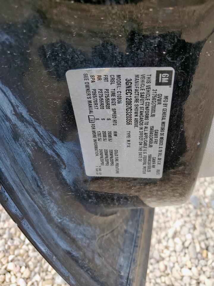 2007 Chevrolet Avalanche C1500 VIN: 3GNEC12087G320356 Lot: 90667465