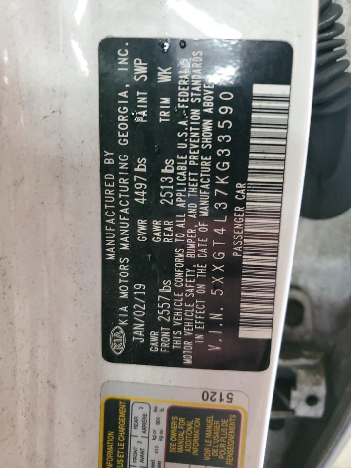 2019 Kia Optima Lx VIN: 5XXGT4L37KG335907 Lot: 86170935