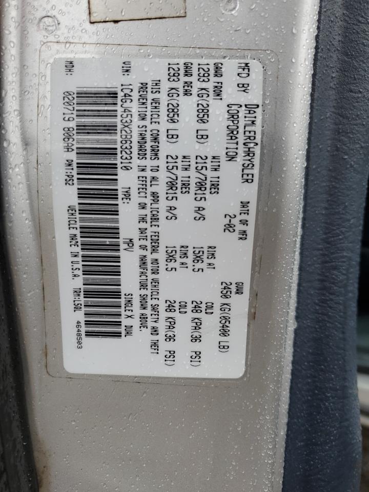 2002 Chrysler Voyager Lx VIN: 1C4GJ453X2B632310 Lot: 85856665