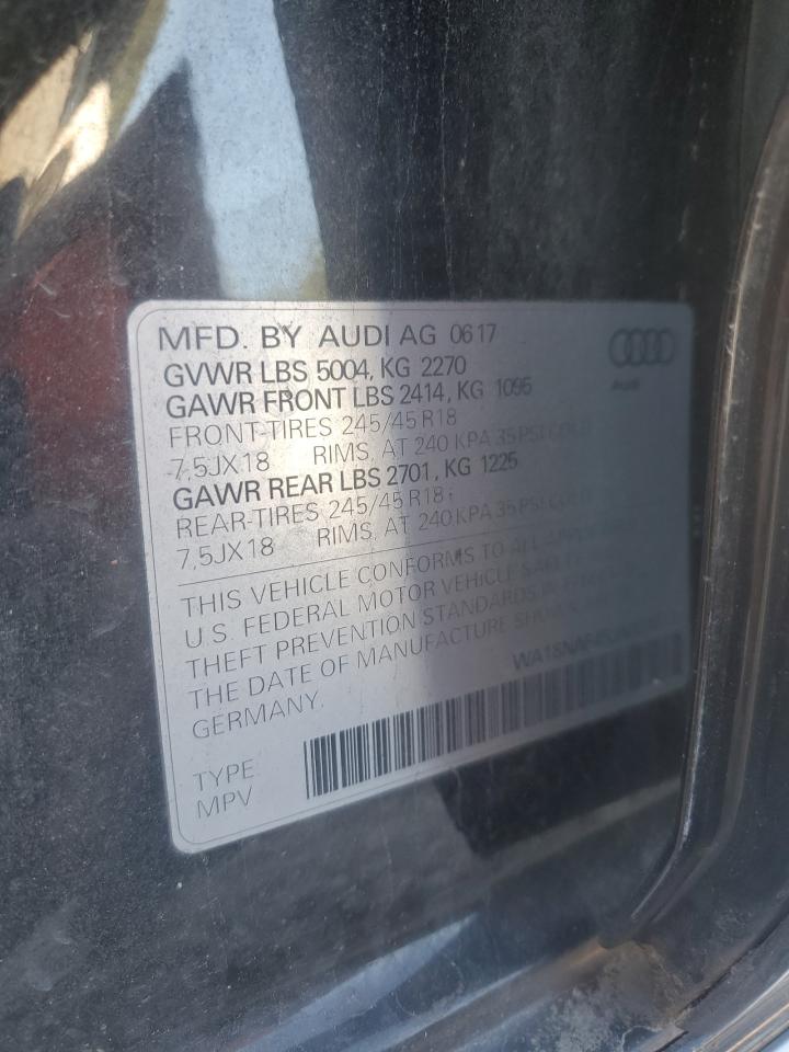 2018 Audi A4 Allroad Premium Plus VIN: WA18NAF45JA020013 Lot: 84595695