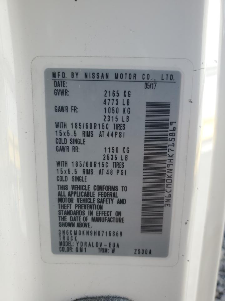 2017 Nissan Nv200 2.5S VIN: 3N6CM0KN9HK715869 Lot: 86844535