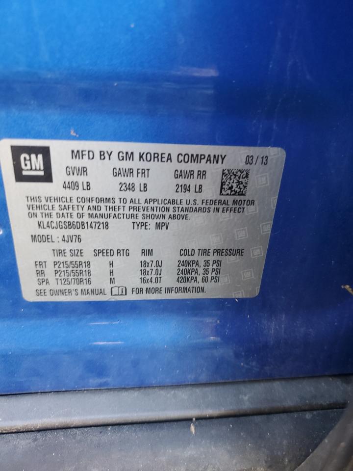 2013 Buick Encore VIN: KL4CJGSB6DB147218 Lot: 84892415