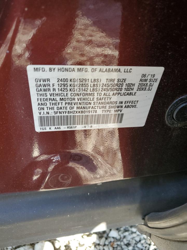 2019 Honda Passport Sport VIN: 5FNYF8H2XKB019178 Lot: 85143775