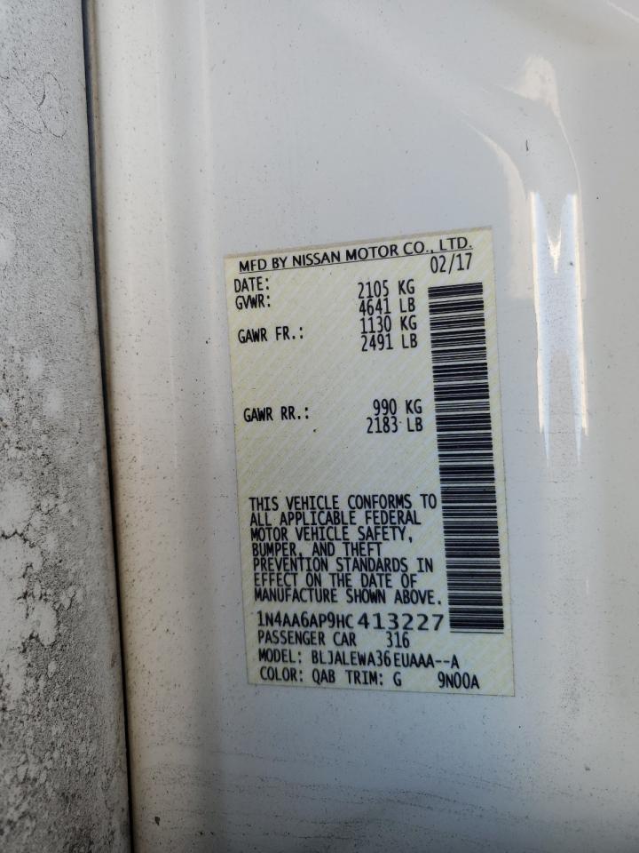 2017 Nissan Maxima 3.5S VIN: 1N4AA6AP9HC413227 Lot: 86858175