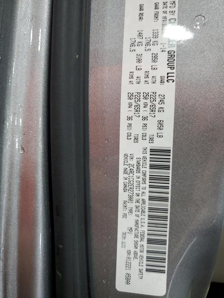 2014 Chrysler Town & Country Touring L VIN: 2C4RC1CG2ER273001 Lot: 84975395