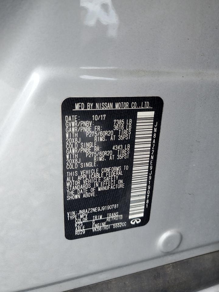 2018 Infiniti Qx80 Base VIN: JN8AZ2NE9J9190781 Lot: 82433135