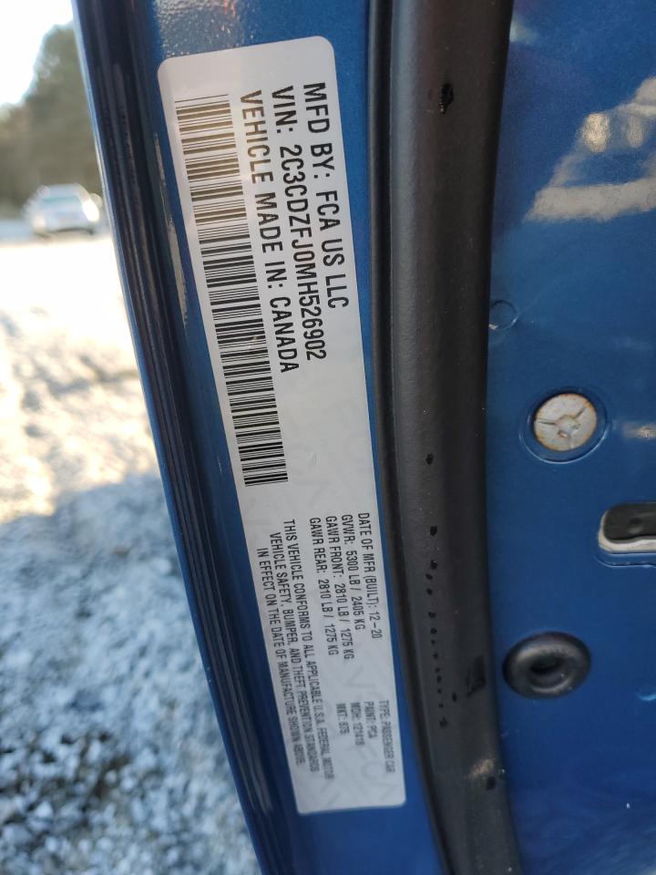 2021 Dodge Challenger R/T Scat Pack VIN: 2C3CDZFJ0MH526902 Lot: 87374775