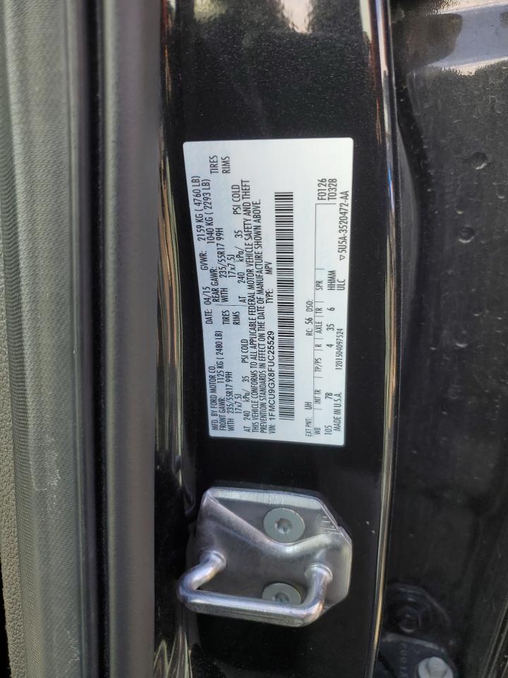 2015 Ford Escape Se VIN: 1FMCU9GX8FUC25529 Lot: 82697515