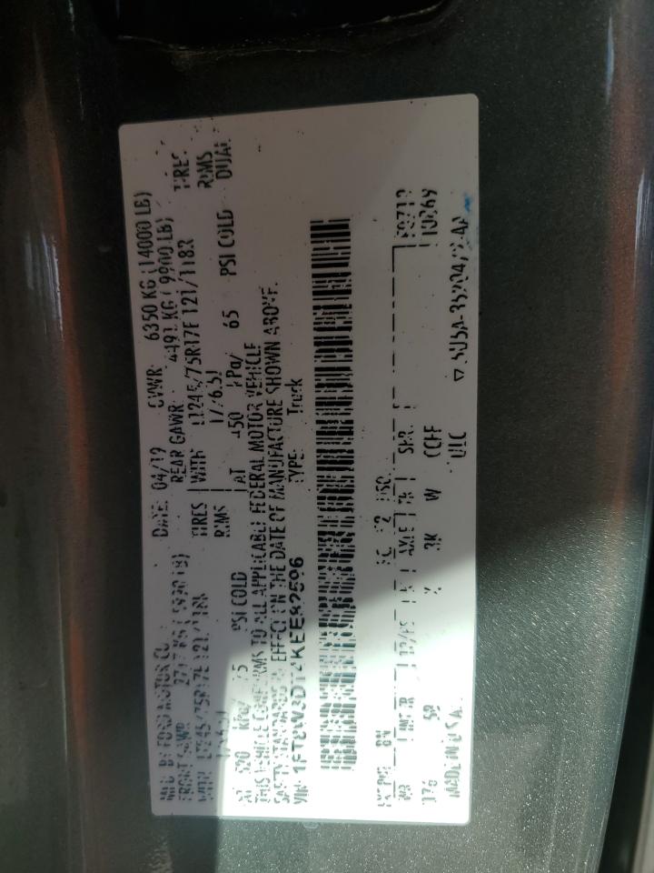 2019 Ford F350 Super Duty VIN: 1FT8W3DT4KEE82596 Lot: 86464875