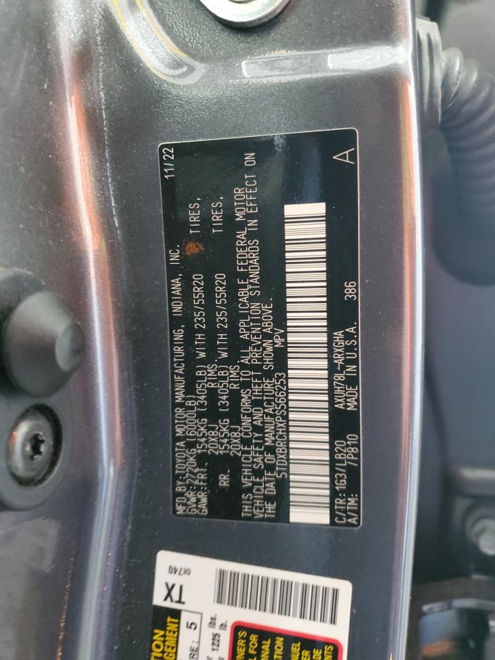 2023 Toyota Highlander Hybrid Limited VIN: 5TDXBRCHXPS566253 Lot: 85175615