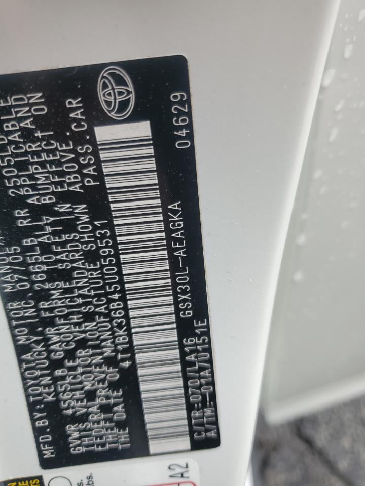 2005 Toyota Avalon Xl VIN: 4T1BK36B45U059531 Lot: 90257705