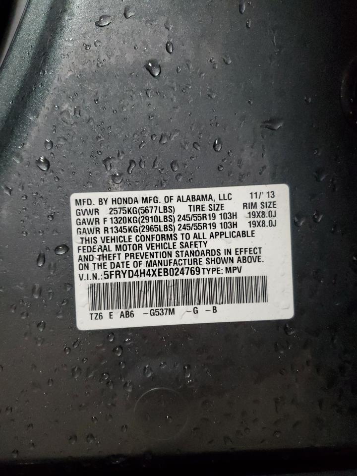 2014 Acura Mdx Technology VIN: 5FRYD4H4XEB024769 Lot: 85732905
