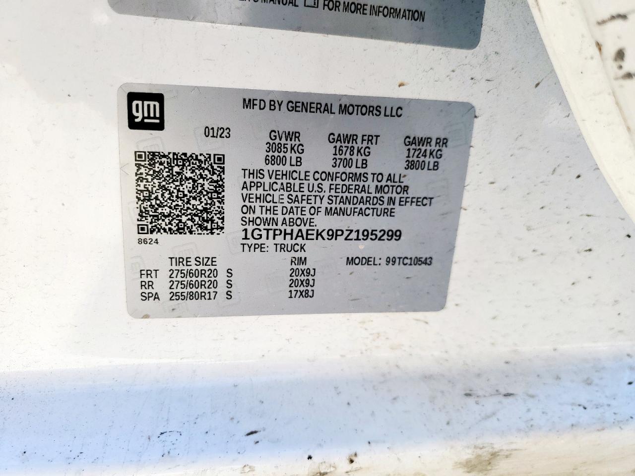 2023 GMC Sierra C1500 VIN: 1GTPHAEK9PZ195299 Lot: 90131895