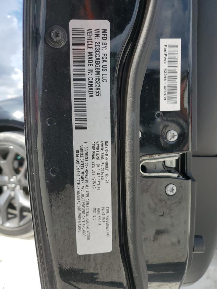 2021 Chrysler 300 S VIN: 2C3CCABG8MH523955 Lot: 89506385