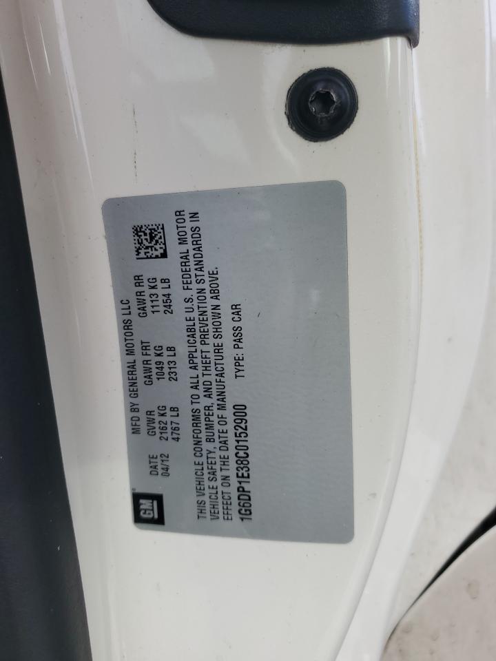 2012 Cadillac Cts Premium Collection VIN: 1G6DP1E38C0152900 Lot: 85683535