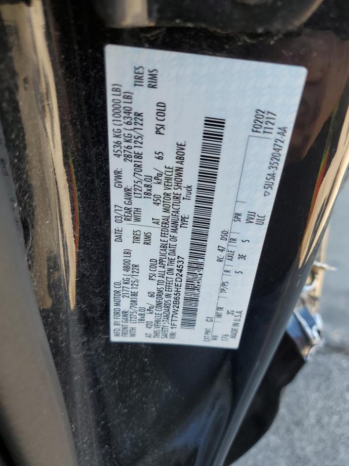2017 Ford F250 Super Duty VIN: 1FT7W2B65HED24537 Lot: 82303915