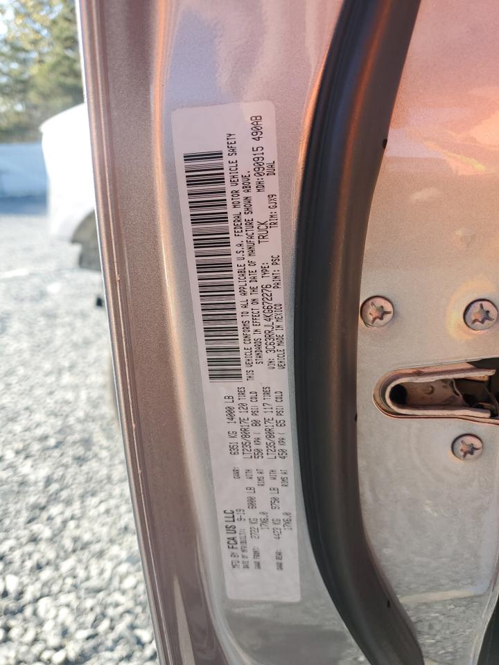 2019 Ram 3500 Laramie VIN: 3C63RRJL4KG672276 Lot: 89554535