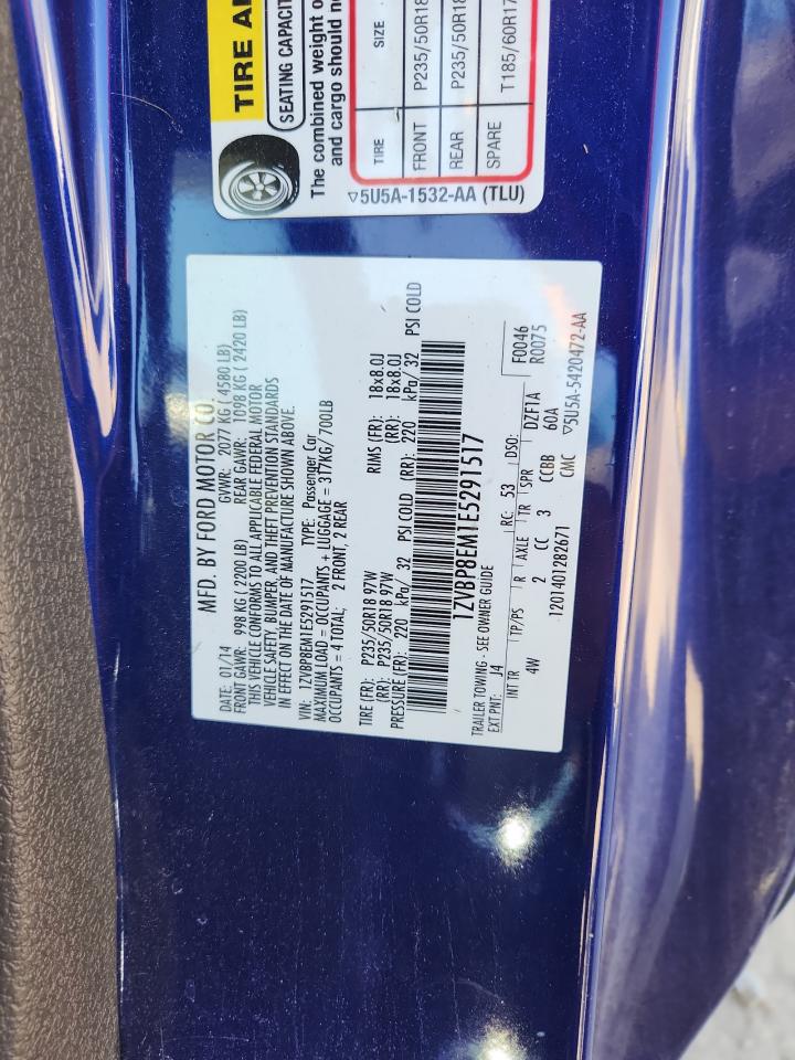 2014 Ford Mustang VIN: 1ZVBP8EM1E5291517 Lot: 84024335