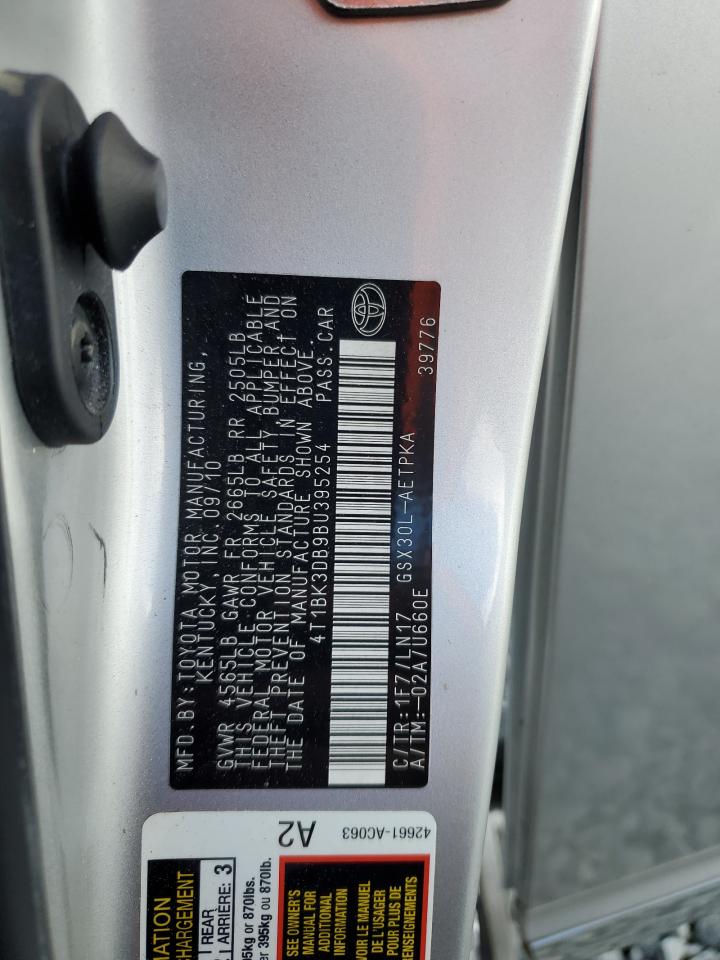 2011 Toyota Avalon Base VIN: 4T1BK3DB9BU395254 Lot: 90817015