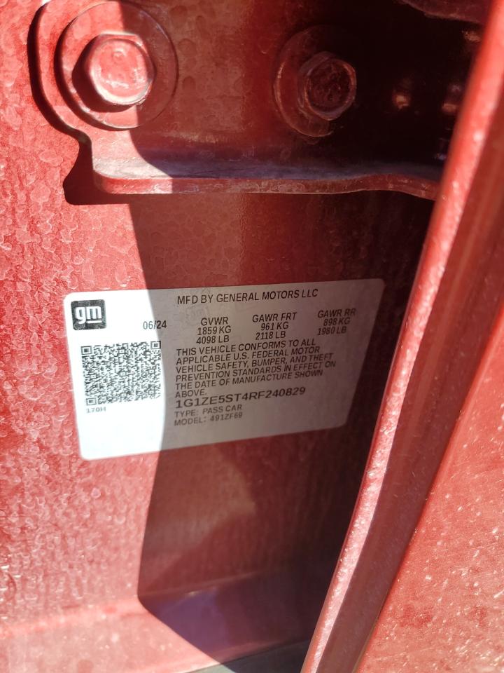 2024 Chevrolet Malibu Premier VIN: 1G1ZE5ST4RF240829 Lot: 85692685