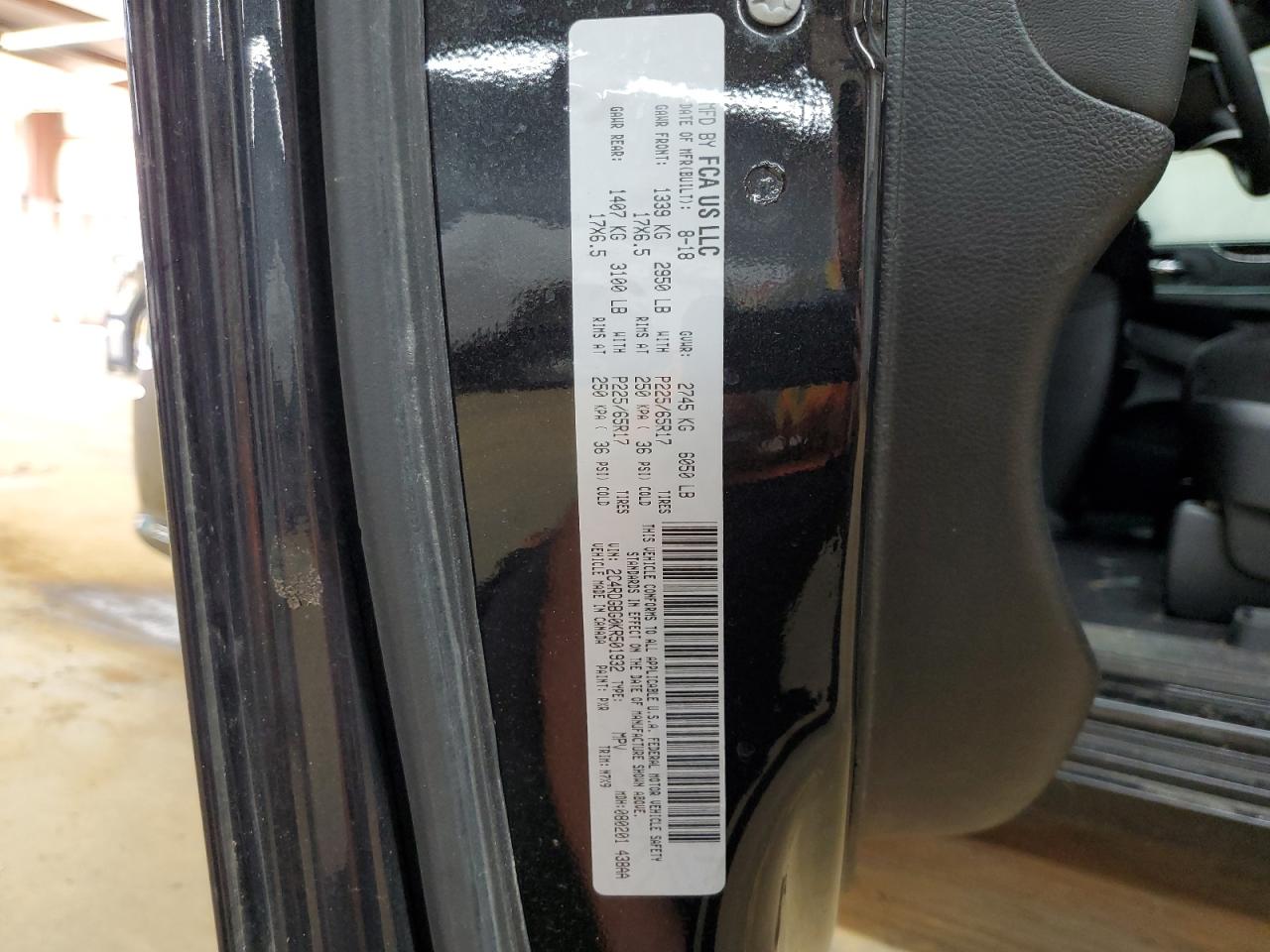 2019 Dodge Grand Caravan Se VIN: 2C4RDGBG0KR501932 Lot: 85768315