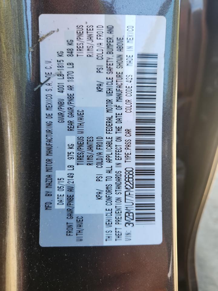 2015 Mazda 3 Sport VIN: 3MZBM1U77FM226680 Lot: 86438315