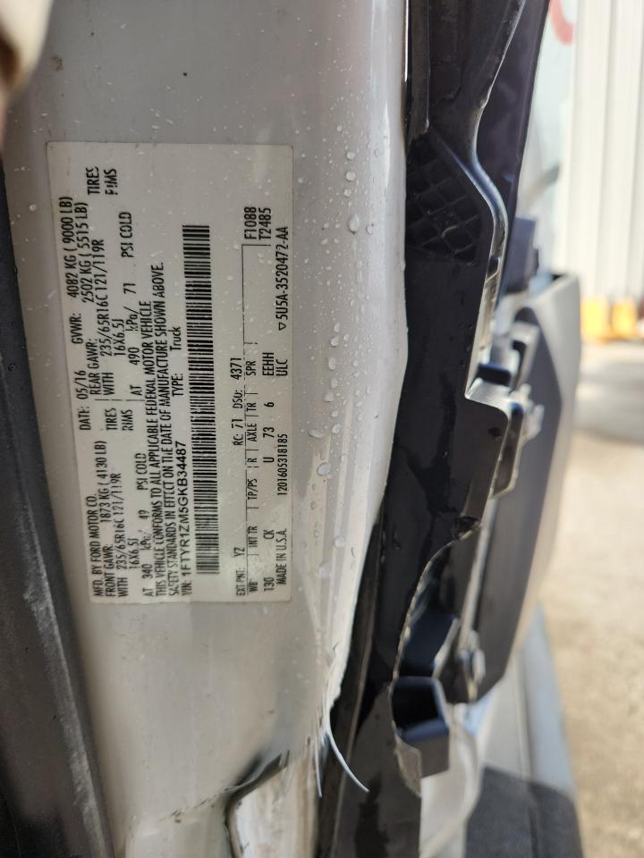 2016 Ford Transit T-250 VIN: 1FTYR1ZM5GKB34487 Lot: 89847025