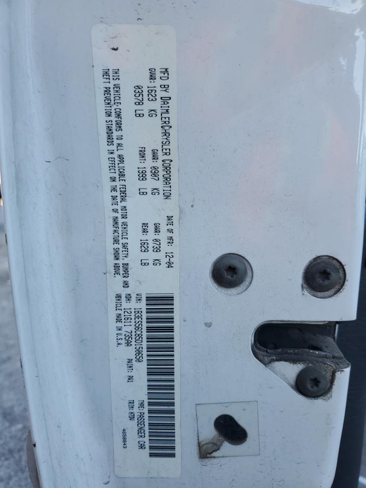 2005 Dodge Neon Sxt VIN: 1B3ES56C85D150650 Lot: 85548175