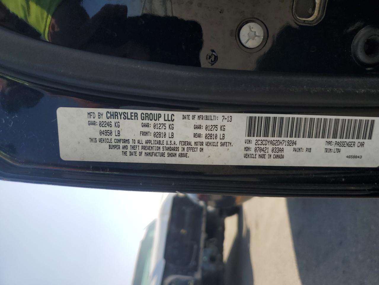 2013 Dodge Challenger Sxt VIN: 2C3CDYAG2DH719204 Lot: 89696235