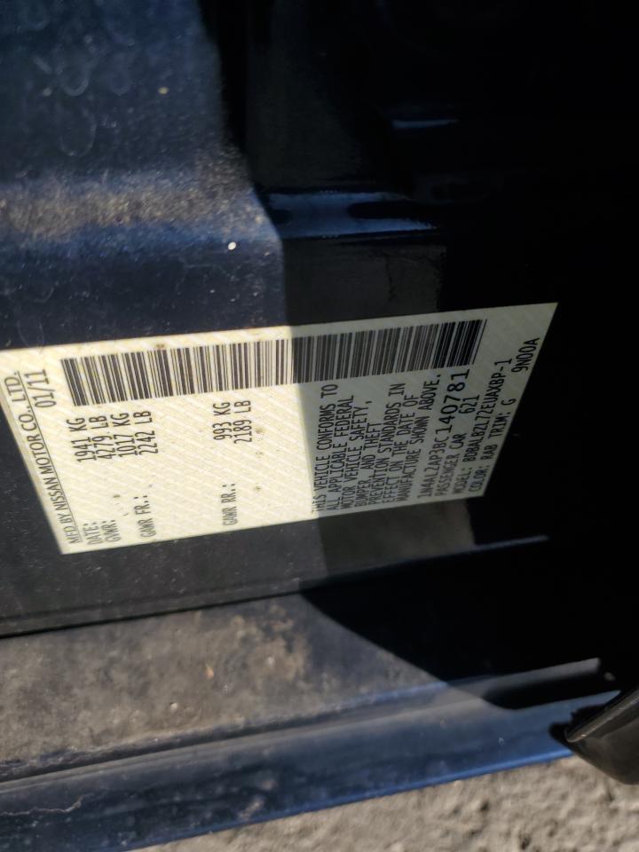 2011 Nissan Altima Base VIN: 1N4AL2AP3BC140781 Lot: 86176025