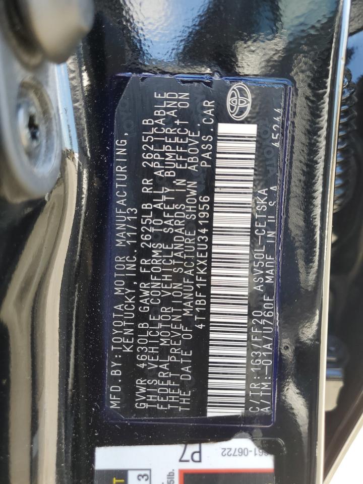 2014 Toyota Camry L VIN: 4T1BF1FKXEU341956 Lot: 82003095