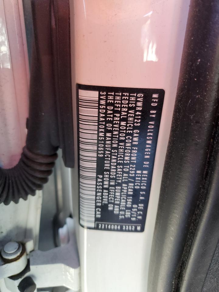 2019 Volkswagen Beetle S VIN: 3VW5DAAT0KM510659 Lot: 85518885