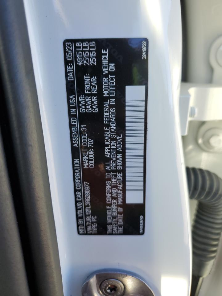 2024 Volvo S60 Plus VIN: 7JRL12FL3RG280977 Lot: 84880075