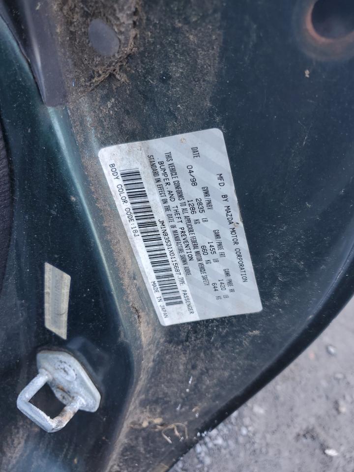 1999 Mazda Mx-5 Miata VIN: JM1NB3531X0115687 Lot: 85056515